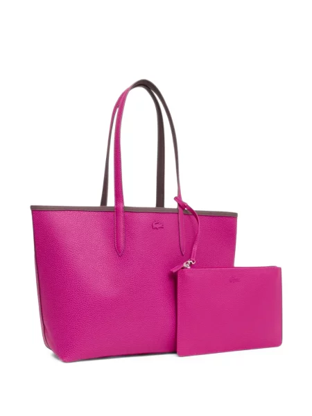Reversibil geantă shopper Lacoste roz