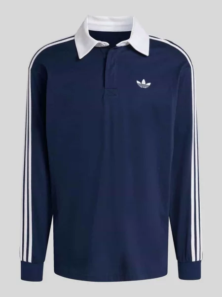 Koszulka rugby o kroju regular fit z czystej bawełny Adidas Originals granatowa