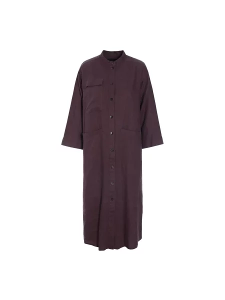 Lniana sukienka koszulowa Bitte Kai Rand fioletowa