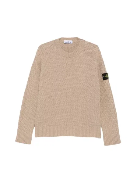 Sweter Stone Island z kamieniami beżowy