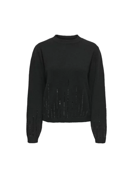 Dzianinowy sweter Jacqueline De Yong czarny