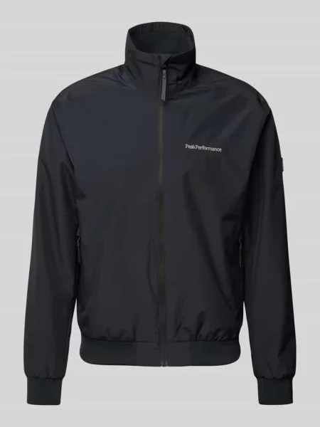 Wiatrówka z wyhaftowanym logo Peak Performance czarna