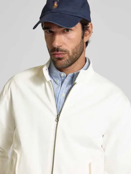 Wiatrówka o kroju regular fit ze stójką i wyhaftowanym logo Polo Ralph Lauren biała