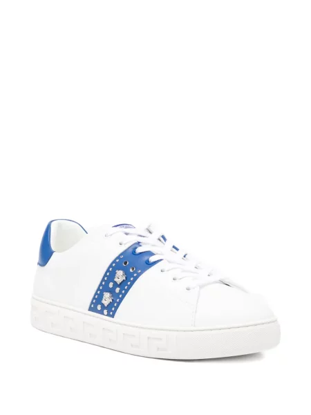 Sneakerși Versace cu tepi alb
