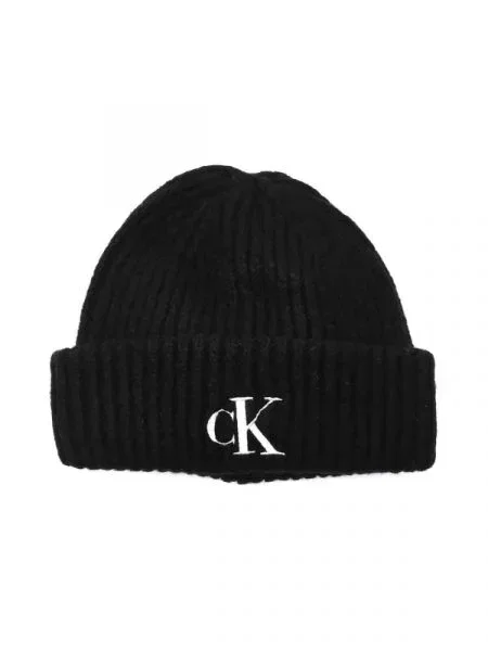 CALVIN KLEIN JEANS Căciulă cu adaos de lână negru