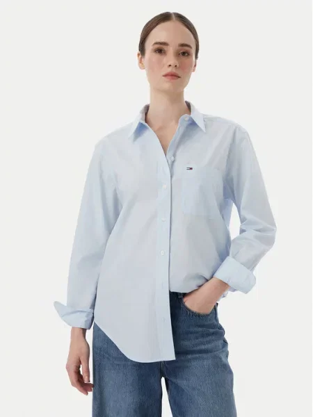 Košile Tommy Jeans modrá