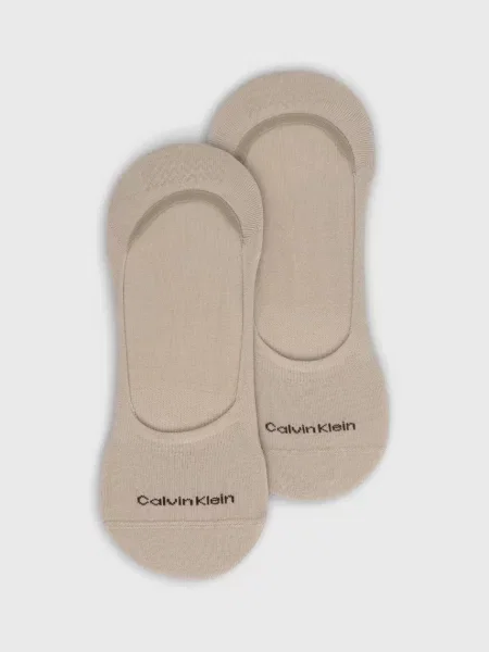 Чорапи Calvin Klein 2 чифта мъжки бежово