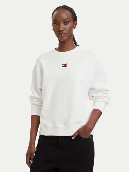 Tommy Jeans Суитшърт Boxy Fit бял