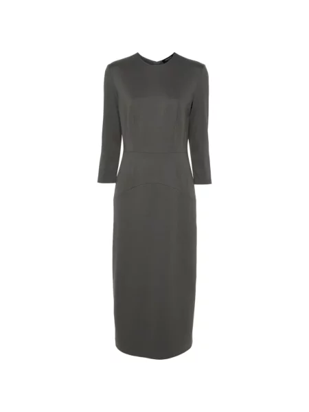 Sukienka midi Fabiana Filippi z okrągłym dekoltem garniturowa szara