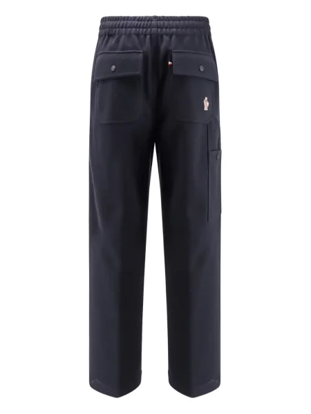 Pantaloni Moncler Grenoble cu aplicații albastru