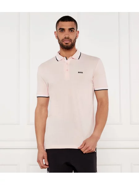 Tricou polo Boss Green verde