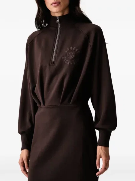 Rochie mini Armani Exchange cu broderie maro