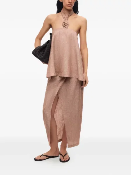 Top 12 Storeez cu gât halter roz