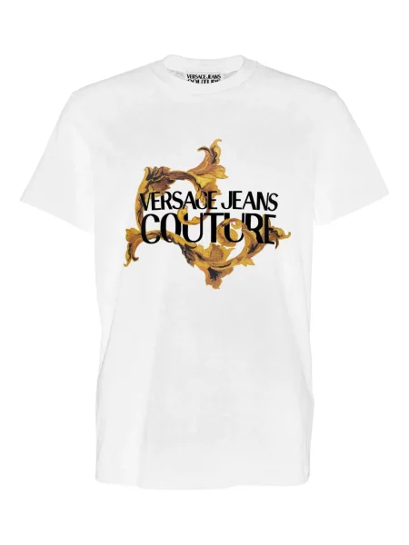 Tricou Versace Jeans Couture cu imagine alb