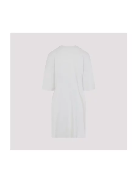 Lniana sukienka-t-shirtowa Balenciaga biała