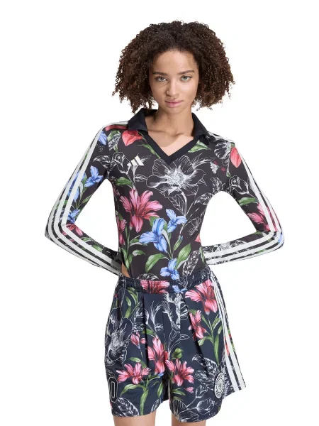ADIDAS SPORTSWEAR Športové body Adidas x Farm Rio svetlomodrá / svetloružová biela čierna