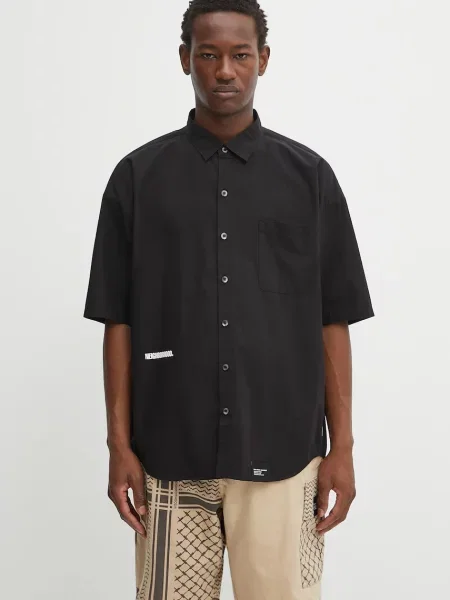 NEIGHBORHOOD cămașă din over shirt ss cu guler clasic relaxed negru