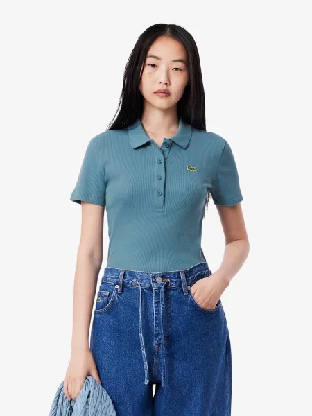 Поло Lacoste голубое
