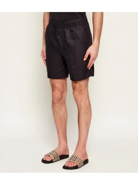 Calvin Klein Len rövidnadrág | Straight fit fekete