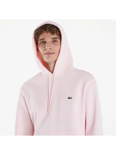 Суичър с качулка Lacoste с качулка черно