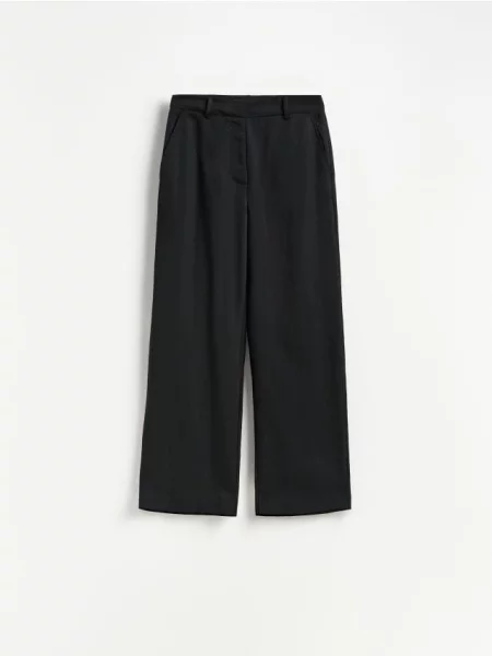 Reserved Pantaloni cu fibre Lyocell negru