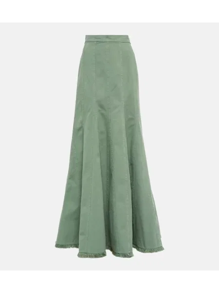 Fusta maxi Max Mara cu talie înaltă verde