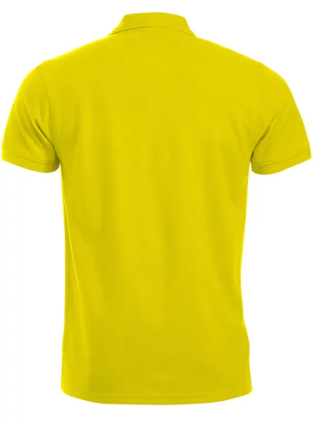 Clique Polo Manhattan visibility yellow – krótki rękaw prążkowany ściągacz żółta