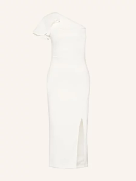 Lipsy Sukienka Koktajlowa Z Wolantami weiss biała