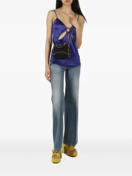 Top Stella Mccartney din satin albastru