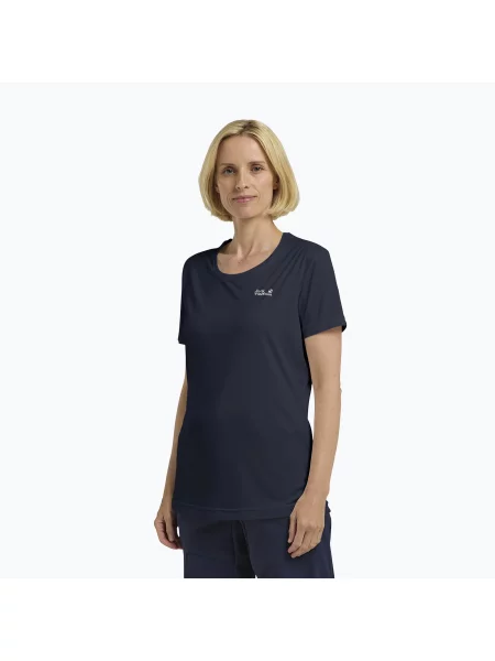 Tricou de trekking pentru femei Jack Wolfskin Tech T midnight sky