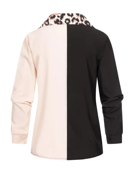 Bluza bež / rjava črna