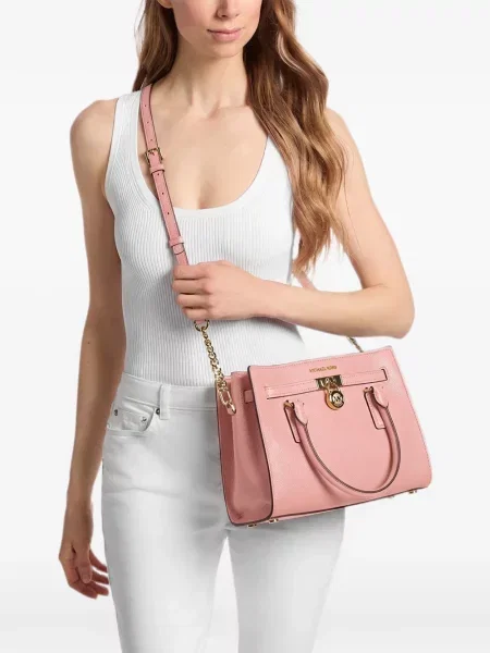 Matlasat geanta crossbody Michael Michael Kors cu autograf maro