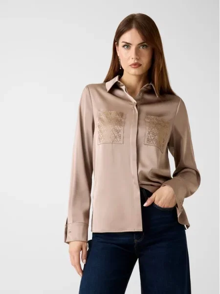 Рубашка Guess коричневая