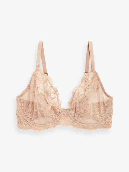 Next Sutien maro cămilă / negru alb