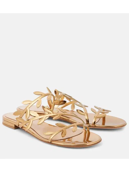 Кожени сандали Gianvito Rossi златисто