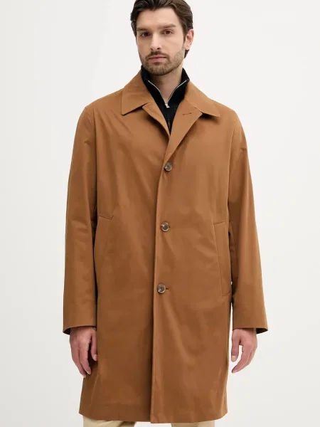 BOSS palton de tranzitie oversize maro