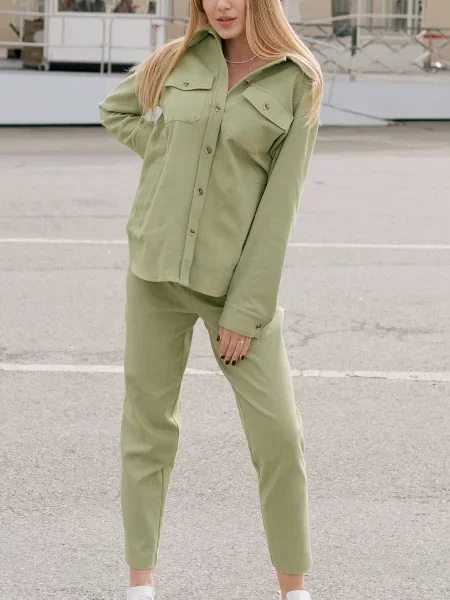 Штани повсякденні LadyLike текстиль зелений