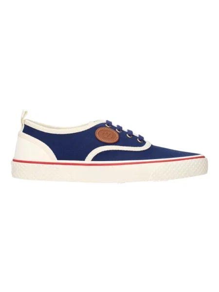 Lniane sneakersy Valentino Garavani niebieskie