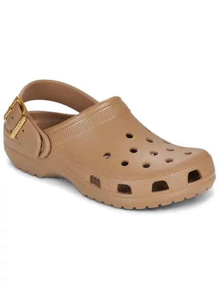 Klasične natikače Crocs sa kopčom smeđa