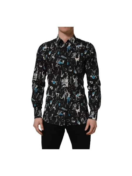 Koszula Dolce And Gabbana biznesowa czarna