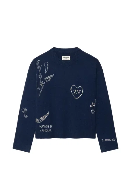 Pulover Zadig&voltaire din cașmir albastru