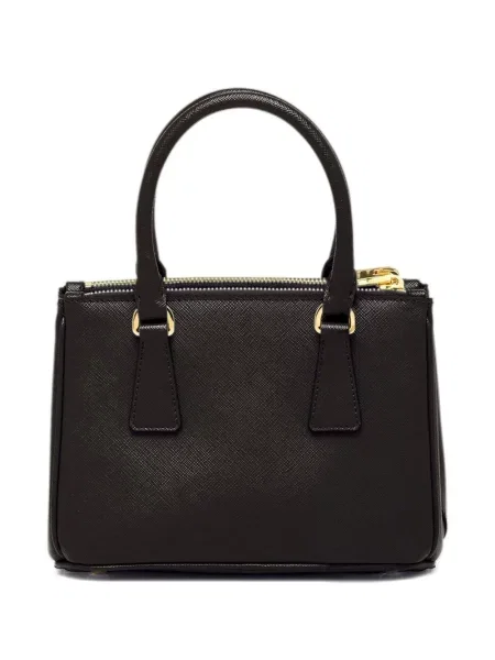 Iš natūralios odos mini odinė rankinė Prada juoda