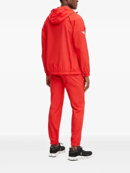 Hoodie Ea7 Emporio Armani κόκκινο