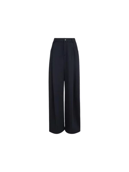 Spodnie Brunello Cucinelli z wysoką talią niebieskie