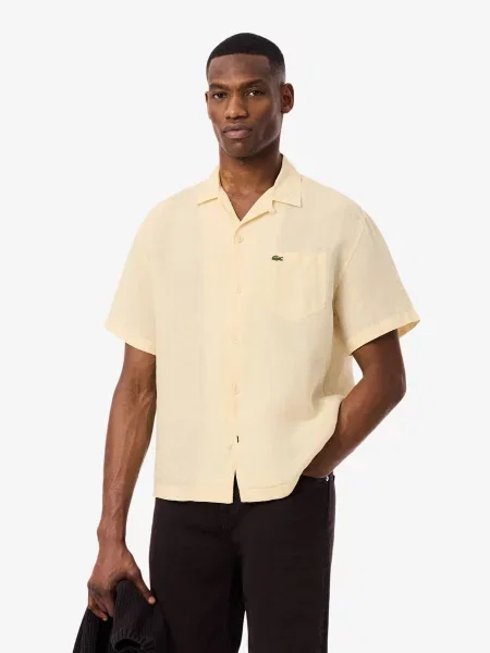 Лляна Сорочка повсякденна Lacoste бежевий