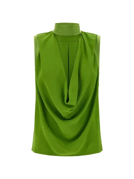 Топ Elisabetta Franchi с драперии зелено