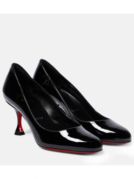 Pantofi cu toc Christian Louboutin din piele de lac negru