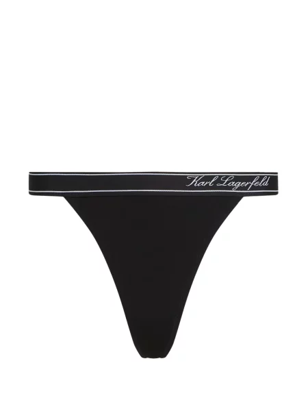 Chiloți tanga Karl Lagerfeld cu dungi negru