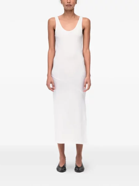 Rochie Another Tomorrow asimetrică alb