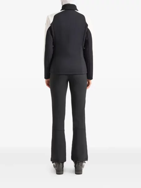 Kołnierzykowy jeździć na nartach kurtka narciarska Fusalp prążkowana czarna